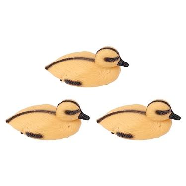 Imagem de Alomejor Patos de Plástico, Decoração de Lago de Plástico Amarelo de 3 Peças Com Design Oco para Piscina, Campo de Golfe, Recurso de água (B)