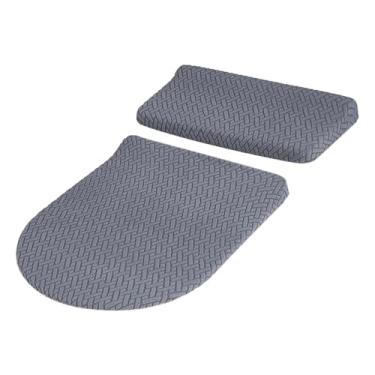 Imagem de IEUDNS Conjunto de para tampa de vaso sanitário da caixa acoplada, fácil de instalar, de, substituição direta, lavável, Cinza Escuro