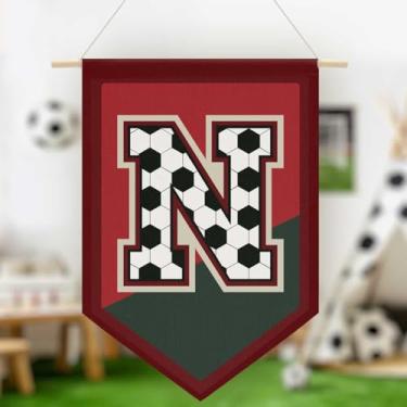 Imagem de Faixa de lona de parede suspensa de futebol, faixa de lona pendurada com alfabeto, decoração de arte de parede para sala de estar, quarto, Copa do Mundo FIFA Jersey futebol futebol entusiastas