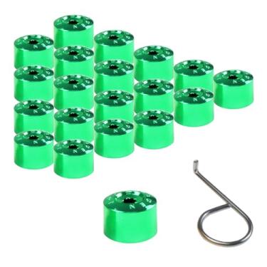 Imagem de Nihfien 20 peças de tampas de porca de roda de carro de 17 mm, tampas de proteção de parafuso de pneu automotivo à prova de poeira, ferramenta de remoção de desmontagem de substituição 1K0 601 173