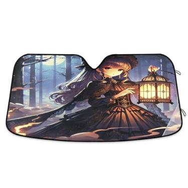 Imagem de Lanterna estilo gótico para para-brisa de carro blocos de proteção solar raios UV sombra de para-brisa para caminhões pequenos