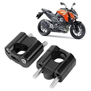 Imagem de Generic Guidão de Motocicleta Riser Durável Liga de Alumínio Cnc Braçadeiras de Fácil Instalação para Fit para Apto para Apto para para Preto 2 Peças para Motociclistas (#13)
