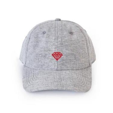Imagem de Boné Diamond Dad Hat Mini Brilliant - Cinza Mescla/Vermelho-Unissex