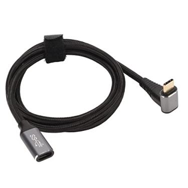 Imagem de Estink USB C 3.2 Cabo Masculino para Fêmea 10 Gbps PD100W Carregamento Rápido 4K a 60Hz Com Design de ângulo Reto Em Forma de L para Telefone de Laptop (100cm)