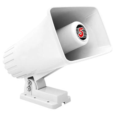 Imagem de 5 CORE Alto-falante de buzina PA 15 cm 50W alto sistema de alto-falantes internos e externos 8Ohm Reflex Megafone suporte de montagem e ferragens incluídas branco - HW 405 WH