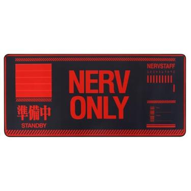 Imagem de Neon Genesis Evangelion Mouse Pad, 89.9 cm x 39.9 cm Grande Gaming Mouse Pad com design NERV Only, base de borracha antiderrapante e bordas costuradas, tapete de mesa para fãs de EVA, escritório e