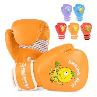 Imagem de SAEEPABUL Luvas de boxe infantis limitadas para meninos e meninas de 3 a 8 anos, luvas de boxe infantis para treinamento infantil, luvas de boxe para saco de pancadas, kickboxing, muay thai, MMA, 113