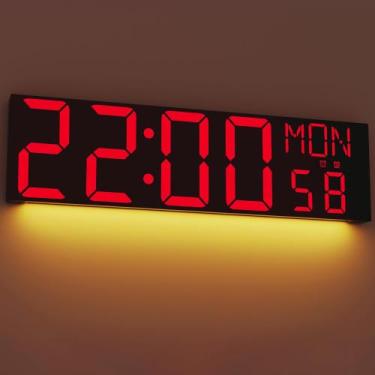 Imagem de Reloj JALL de Pared Grande LED de 30" con Control Remoto