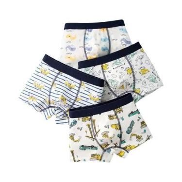 Imagem de Cuecas Infantis Estampadas De Desenhos Animados Para Meninos, Kit Com 