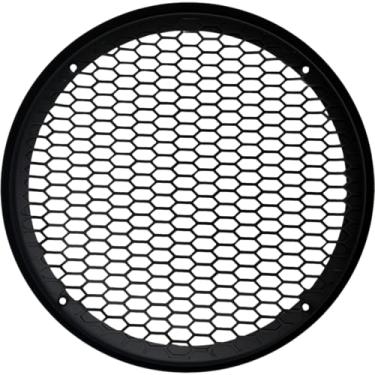 Imagem de Bass Rockers Capa de grade protetora de malha de colmeia resistente de 16,5 cm, ajuste universal para alto-falantes de porta de áudio de carro de 16,5 cm e caixas personalizadas, preto fosco, suporte