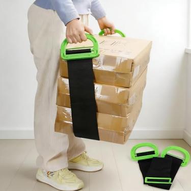 Imagem de Alças de movimento, 1 pacote de alças de transporte com alças duráveis para mover móveis, eletrodomésticos (verde)