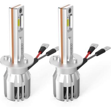 Imagem de Lâmpadas de Farol Halógenas H1 | +150% de Brilho | 12V 55W | Luz Branca para Melhor Visibilidade | Pacote com 2 Unidades - 6500K