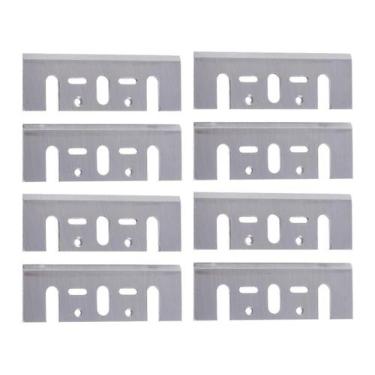 Imagem de 8 x Lâminas Faca 82mm Corte p/ Plaina Elétrica PB-92 1900b HSS 82 Univ