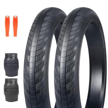 Imagem de BALINGE Pacote com 2 pneus de bicicleta 24x3.0 Fat Bike Pneus ebike Mountain Bike Heavy Duty Alto desempenho resistente ao desgaste E-Bike Mountain Snow Bike Pneu de bicicleta de montanha 24 x 3 pneu