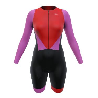 Imagem de Macaquinho Feminino Manga Longa Márcio May Sport Vermelho