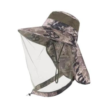 Imagem de Chapéu De Sol Anti-Mosquito Em Malha Para Homens, Boné De Camping E Pe