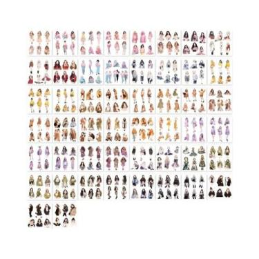 Imagem de Adesivos De Plantas Florais Retrô JIANQI 50pcs, Decalques De Cenário B