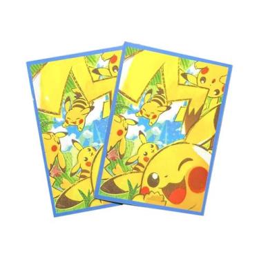 Imagem de Protetores De Cartas De Anime Pikacu 60pcs 66x91mm TCG PKM Para Jogos 