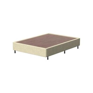 Imagem de Base Box de Casal Probel Arezzo Revestido em Tecido Jacquard 30x188x138cm  Bege