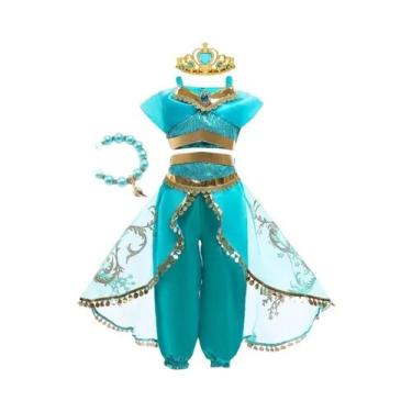 Imagem de Fantasia De Princesa Elsa Anna Rainha Da Neve Frozen Jasmine Para Meni