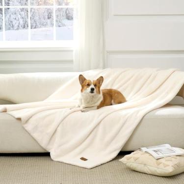 Imagem de COZY KISS Cobertor impermeável para animais de estimação, cobertor de pele sintética, sofá cama feminino, à prova de xixi líquido para cães ou gatos grandes, reversível, lavável, ultra macio, 101 x