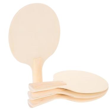 Imagem de Artibetter 2 pares de raquetes de tênis de mesa de madeira sem pintura para jogos de bola, casa, artesanato, pickleball