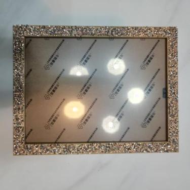 Imagem de 1 porta-retratos de cristal 6 × 8 e 2 molduras de cristal 4 × 6 em 1 caixa decorativa para livros – Moldura dupla de luxo brilhante, conjunto de decoração de casa pronto para presente para sala de