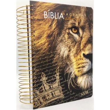 Imagem de Biblia Anote Nvi Leão Preta Espiral  coroa - ART-GOSPEL