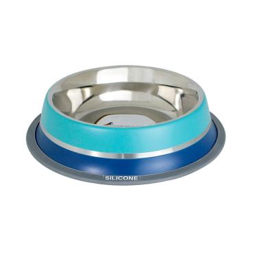Imagem de Comedouro Inox Dual Azul G 850ml Para Pets - Germanhart