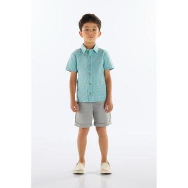 Imagem de Conjunto com Camisa Xadrez e Bermuda Quimby-Masculino