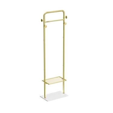 Imagem de KEG801302 Cabide de metal dourado para corredor, suporte de canto de entrada, cabide de casaco com base de mármore para roupas, chapéus, bolsas de mão