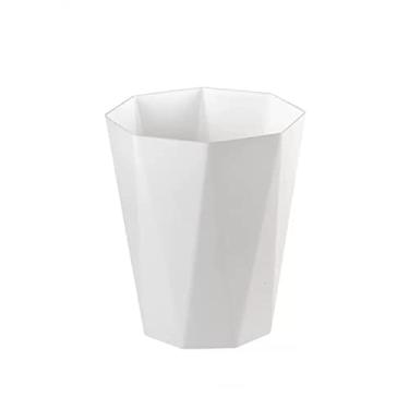 Imagem de KEG801302 Lixeira simples para uso doméstico, sala de estar, banheiro, cozinha, quarto, escritório, cesta sem papel, lixeira (branco, 6l)