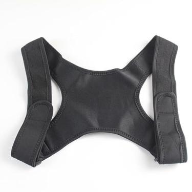 Imagem de Corretor de postura ajustável para mulheres e homens - suporte para as costas de grau com suporte lombar, design respirável antiderrapante, preto