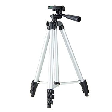 Imagem de Tripé de Liga Alumínio Bastão Selfie Extensível 4 Seções Ajustável Multifuncional com Suporte para Câmera Transmissão ao Fotos em Grupo Viagens Acampamento Caminhadas