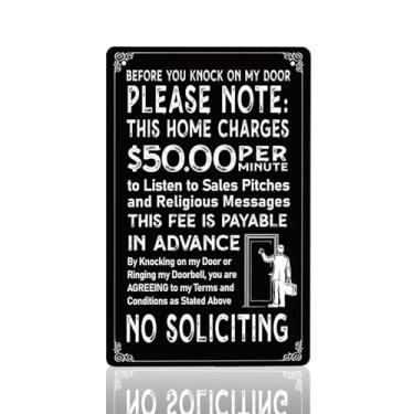 Imagem de ASIJUNTYECHO Placa decorativa para porta da frente da casa placa decorativa para desencorajar convidados indesejados