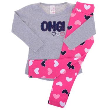 Imagem de Conjuntos Meia Estação Infantil Roupa Menina - ANALÊ, Mescla bordado, 