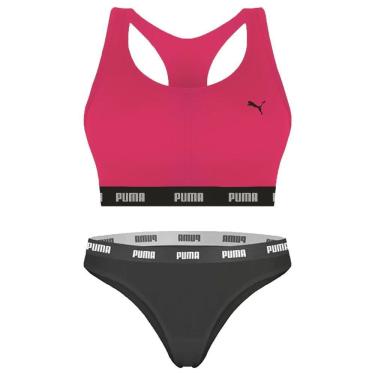 Imagem de Kit Puma Top Nadador + Calcinha Biquíni Feminino