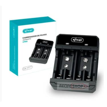 Imagem de Carregador Pilhas e Baterias Recarregáveis ​​KNUP KP-CP602 Economia e Praticidade para o Dia a Dia