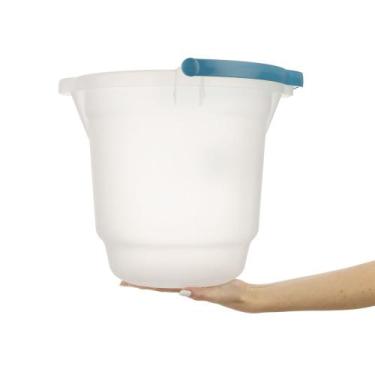 Imagem de Balde Plástico Transparente com Alça 12L Hydrus Sanremo