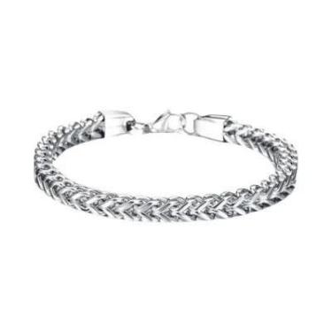 Imagem de Pulseira Masculina De Corrente Dupla Em Aço Inoxidável, Joia Punk, Pre