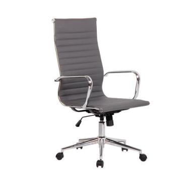 Imagem de Cadeira De Escritório Office Sevilha Pu Alta Cinza Rivatti