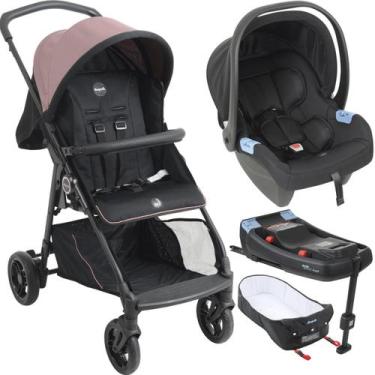 Imagem de Carrinho Moises Bebe Conforto Base ISOFIX Burigotto Lui 22 Rose