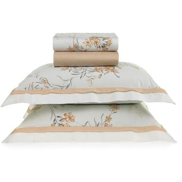 Imagem de Jogo de Cama Karsten Dalila 300 Fios 4 Peças Queen Branco