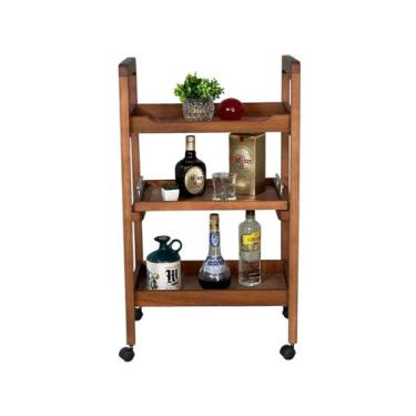 Imagem de Carrinho Barzinho Para Servir Cantinho Café Chá Adega Bar Aparador Ade