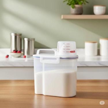 Imagem de Pote Para Sabão em Pó Amaciante 1,5 Litros com Dosador Hermético Lavan