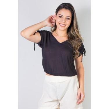 Imagem de Blusa feminina viscose amarração no ombro 70764-Feminino