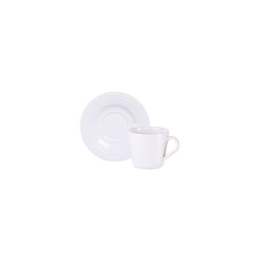 Imagem de Conjunto Xícara Pires Chá Tramontina Vibrare Porcelana 185ml 2 Peças Tramontina