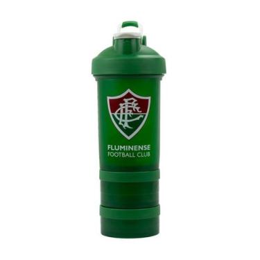 Imagem de Garrafa Shakeira Mola E 2 Compartimentos Fluminense 500 Ml - Mileno