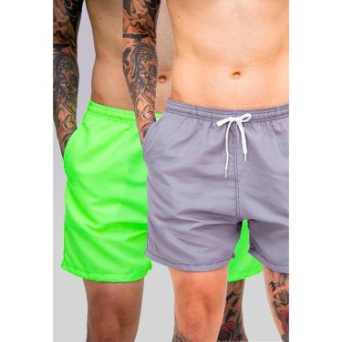 Imagem de Kit 2 Short Masculino Tactel Tectel Praia Leve Secagem Rápida Bermuda Academia Treino Verão-Unissex