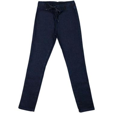 Imagem de Calça Juvenil Look Jeans Legging Moletom Jeans - 10 - UNICA-Feminino